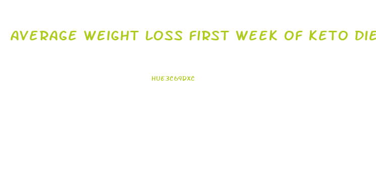 Average Weight Loss First Week Of Keto Diet