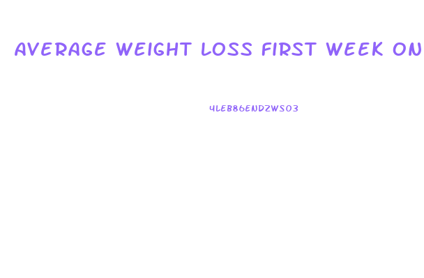 Average Weight Loss First Week On Keto Diet