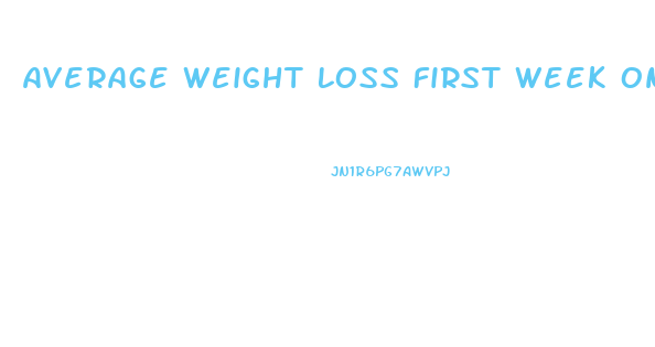 Average Weight Loss First Week On Keto Diet