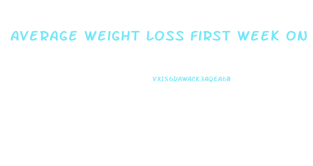 Average Weight Loss First Week On Keto Diet