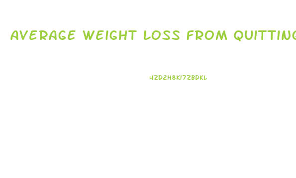 Average Weight Loss From Quitting Diet Soda