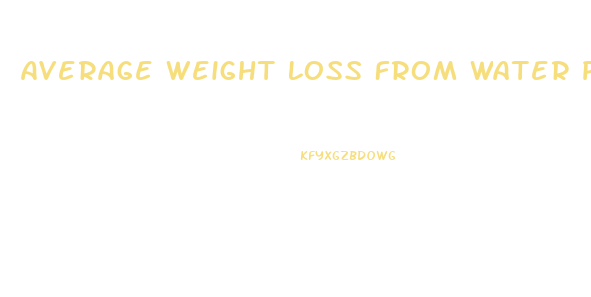 Average Weight Loss From Water Pills