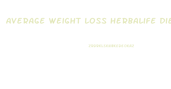 Average Weight Loss Herbalife Diet