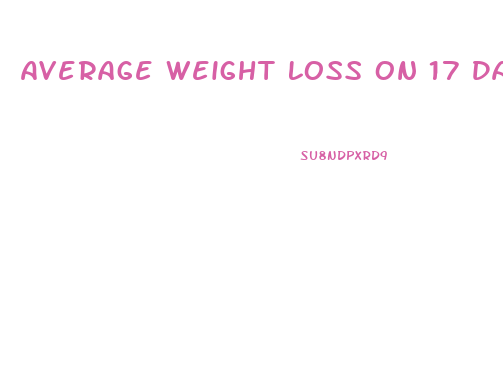 Average Weight Loss On 17 Day Diet Cycle 1