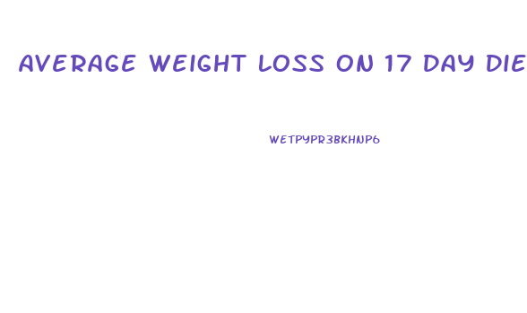 Average Weight Loss On 17 Day Diet