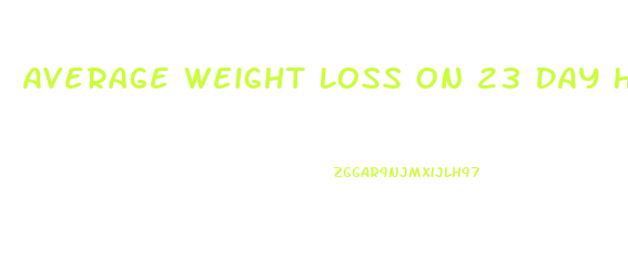 Average Weight Loss On 23 Day Hcg Diet