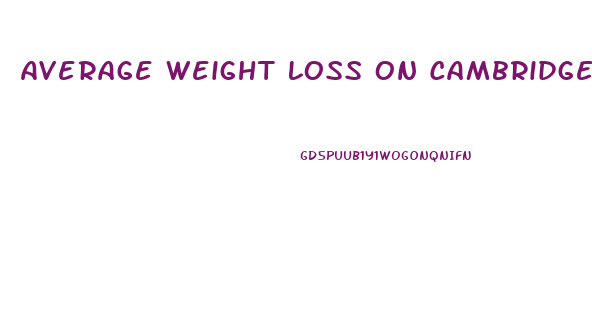 Average Weight Loss On Cambridge Diet Step 2