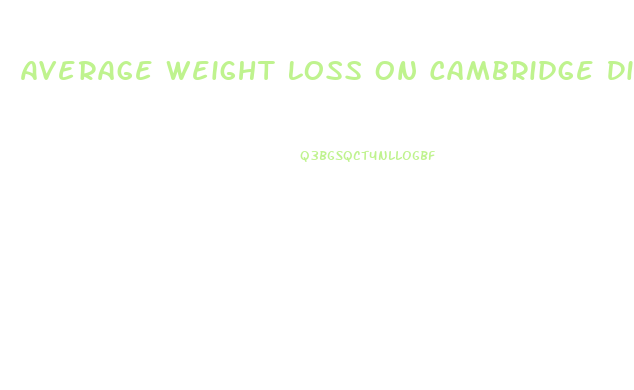 Average Weight Loss On Cambridge Diet Step 3