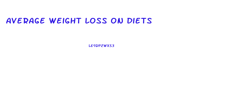 Average Weight Loss On Diets