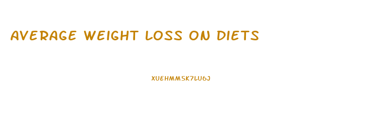 Average Weight Loss On Diets