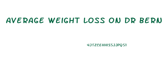 Average Weight Loss On Dr Bernstein Diet