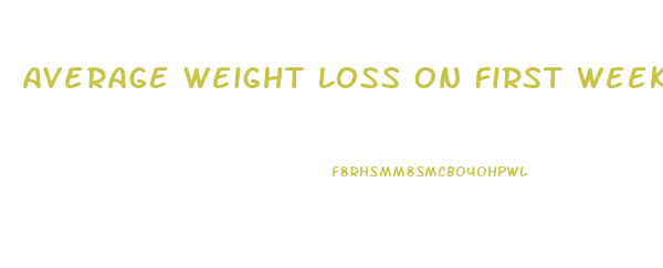 Average Weight Loss On First Week Of Low Carb Diet