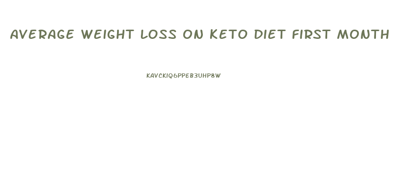 Average Weight Loss On Keto Diet First Month