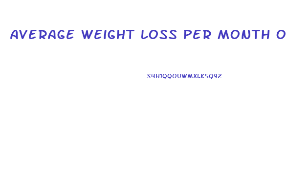Average Weight Loss Per Month On Paleo Diet