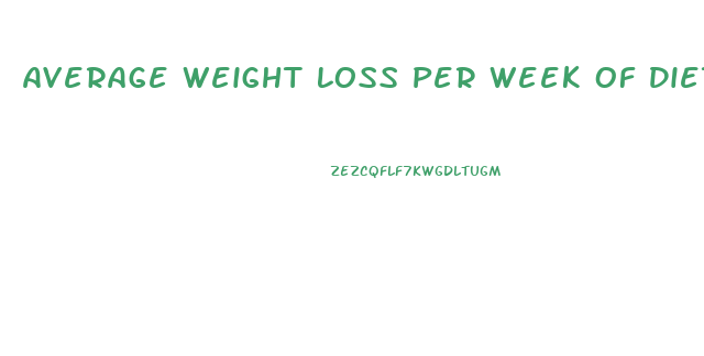Average Weight Loss Per Week Of Dieting