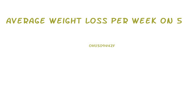 Average Weight Loss Per Week On 5 2 Diet