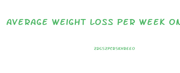 Average Weight Loss Per Week On Atkins Diet