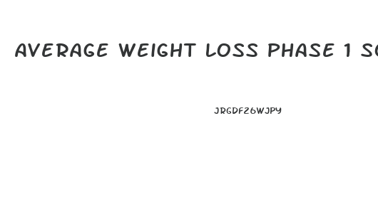 Average Weight Loss Phase 1 South Beach Diet