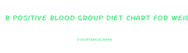 B Positive Blood Group Diet Chart For Weight Loss