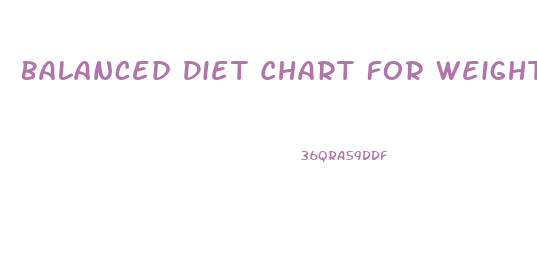 Balanced Diet Chart For Weight Loss