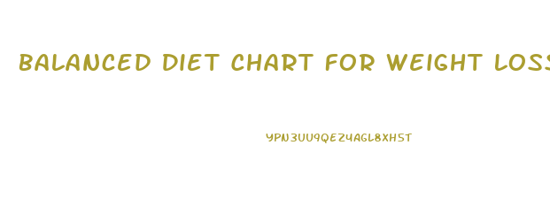 Balanced Diet Chart For Weight Loss For Female