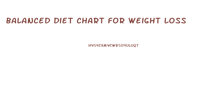 Balanced Diet Chart For Weight Loss