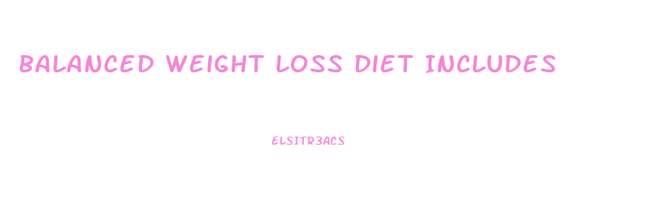 Balanced Weight Loss Diet Includes