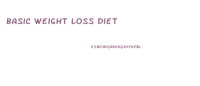 Basic Weight Loss Diet