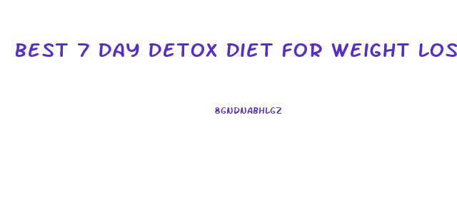 Best 7 Day Detox Diet For Weight Loss