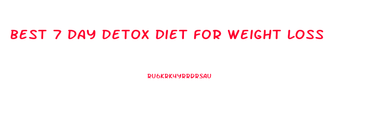 Best 7 Day Detox Diet For Weight Loss