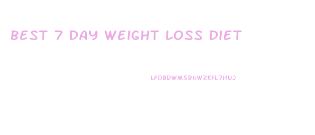 Best 7 Day Weight Loss Diet