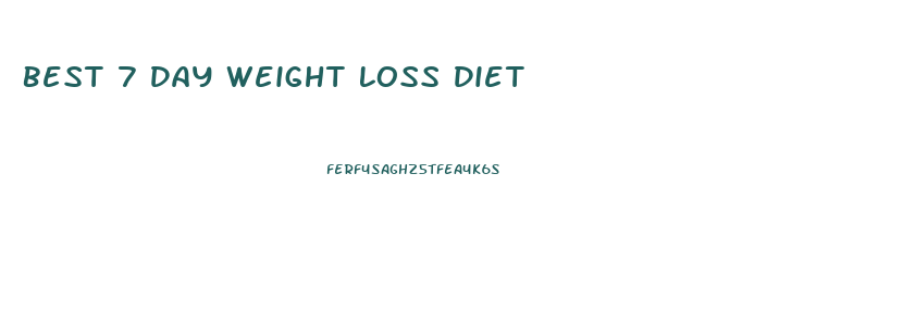 Best 7 Day Weight Loss Diet