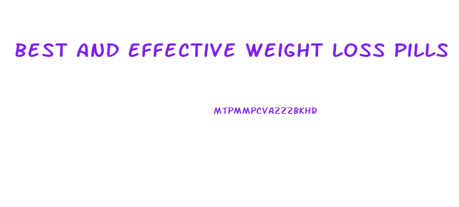 Best And Effective Weight Loss Pills