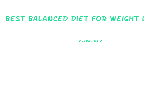 Best Balanced Diet For Weight Loss
