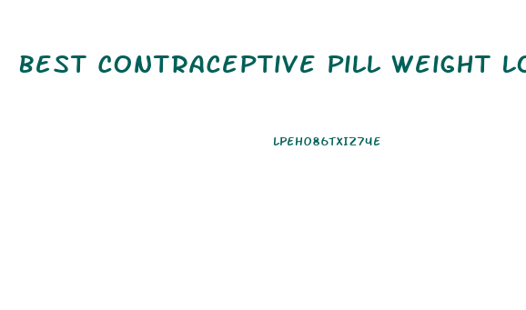 Best Contraceptive Pill Weight Loss