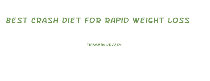 Best Crash Diet For Rapid Weight Loss