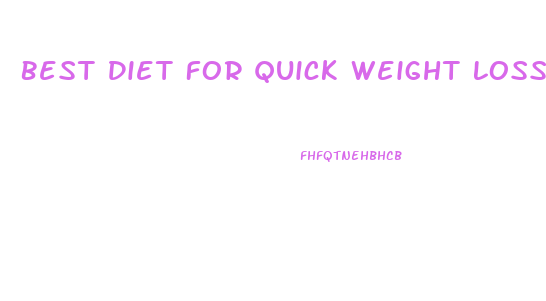 Best Diet For Quick Weight Loss Without Exercise