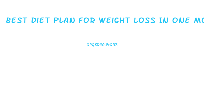 Best Diet Plan For Weight Loss In One Month