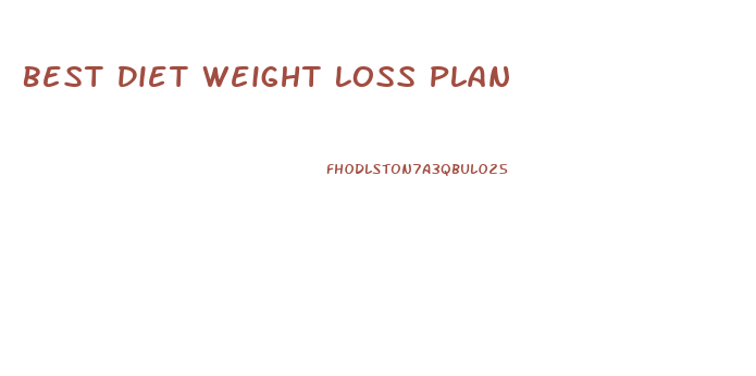 Best Diet Weight Loss Plan
