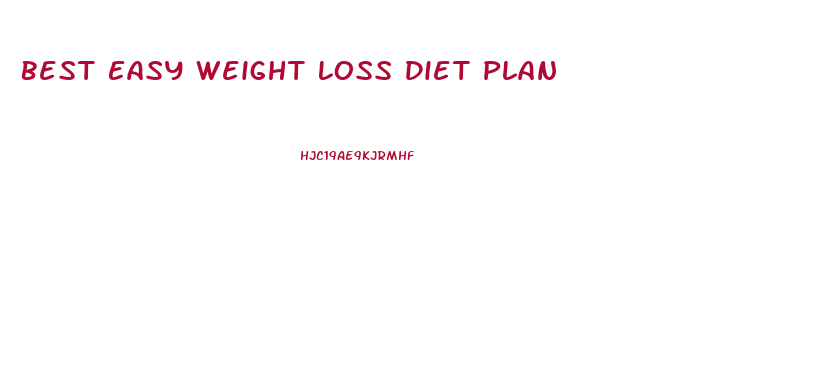 Best Easy Weight Loss Diet Plan