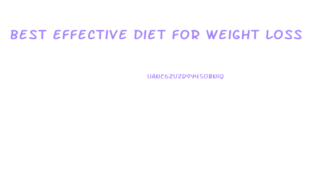 Best Effective Diet For Weight Loss