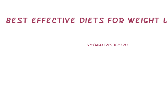 Best Effective Diets For Weight Loss