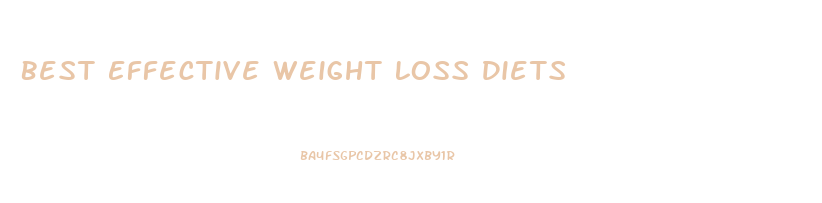 Best Effective Weight Loss Diets