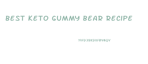 Best Keto Gummy Bear Recipe