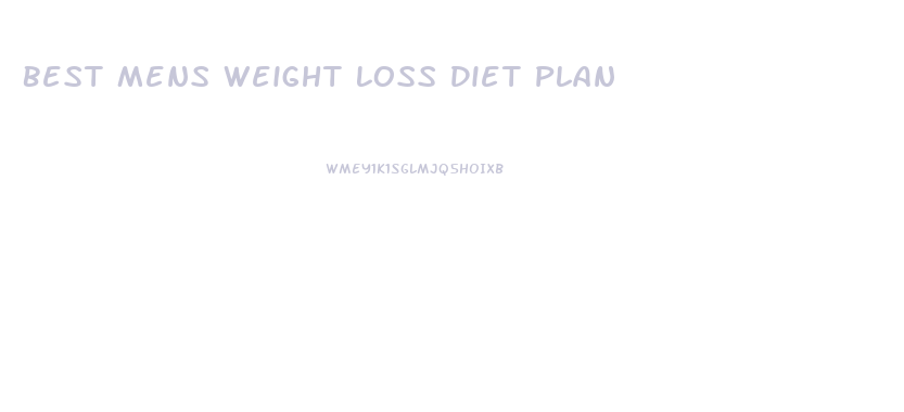 Best Mens Weight Loss Diet Plan