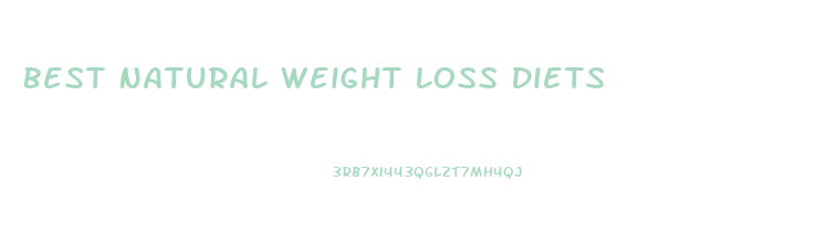 Best Natural Weight Loss Diets