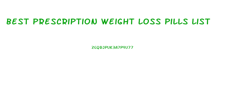 Best Prescription Weight Loss Pills List