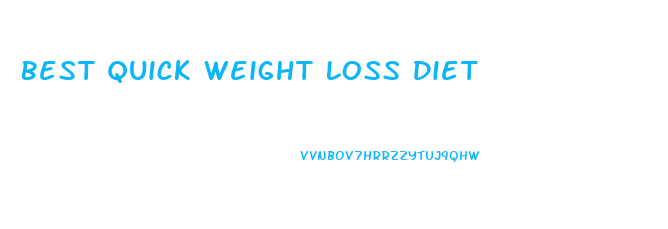 Best Quick Weight Loss Diet