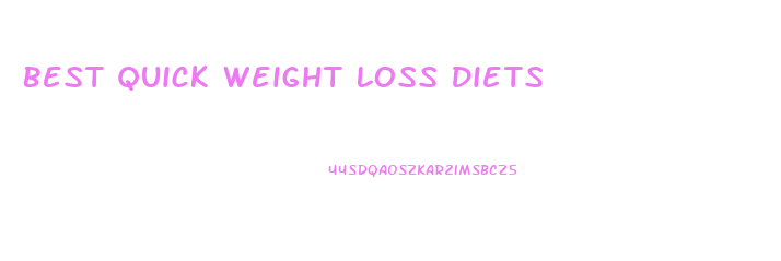 Best Quick Weight Loss Diets