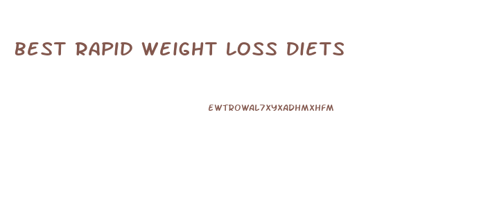 Best Rapid Weight Loss Diets